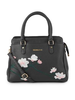 Lapis O Lupo - Black Floral Handbag