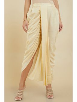 Soch - Women Beige Rayon Solid Dhoti