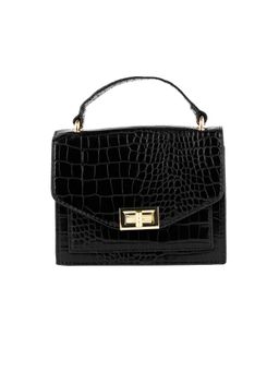 London Rag - Black Multi Strap Mini Clutch Sling Bag