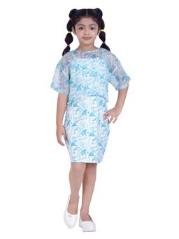 TINY GIRL - Barbie Half Sleeves Making Waves Typography Dress