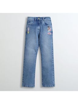 TINY GIRL - Barbie Denim Mattel Featuring Characters Patch Detailed Washed Jeans