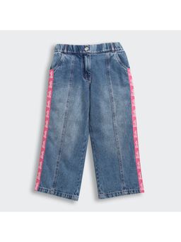 TINY GIRL - Barbie Straight Leg Denim Pant with Contrast Stitching & Side Tape Details