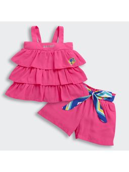 TINY GIRL - Barbie Ruffle Co-Ord Set with Belt