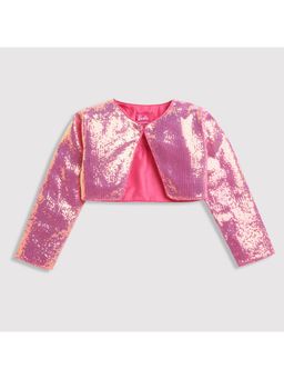 TINY GIRL - Barbie Cotton Full Sleeves Sequins Embellished Crop Shrug