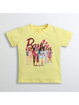 TINY GIRL - Barbie Yellow T-Shirt “Original Style Icon” Doll Print T-shirt
