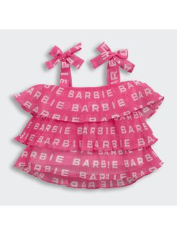 TINY GIRL - Barbie Sleeveless Typography Layered Top