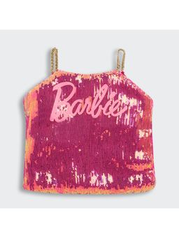TINY GIRL - Barbie Cotton Sequins Embellished & Chain Detailed Top