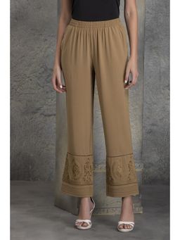 Lakshita - Beige Ethnic Pants with Hem Detailing