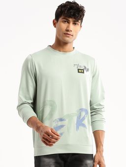 SHOWOFFFF - Men's Slim Fit Pullover Long Sleeves Typography Round Neck Sweatshirts