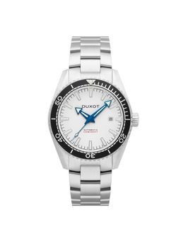 Duxot - Tiburon Automatic Uni-Directional White Round Dial Mens Watch - Dx-2036-33