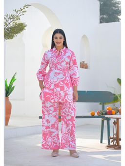 Aravalii - Women's Pink Printed Cotton Co-Ord Set