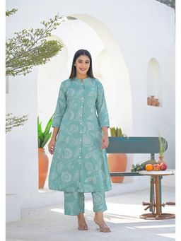 Aravalii - Women's Green Printed Viscose Rayon Co-Ord Set