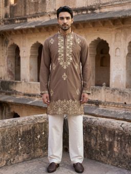 Jompers - Japanese Fabric Embroidered Kurta and Pyjama