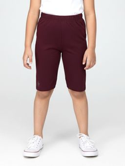 KiddoPanti - Girls Cotton Spandex Solid Cycling Shorts