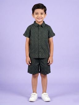KiddoPanti - Boys Half Sleeve Printed Co-Ord Set
