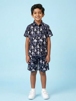 KiddoPanti - Boys Half Sleeve Printed Co-Ord Set