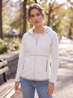 JAKANARY - Off White Russian Fleece Hoodie Jacket