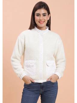 JAKANARY - White Faux Fur Jacket