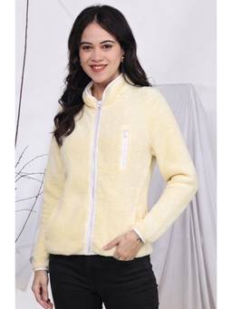 JAKANARY - Women Yellow Stand Collar Tailored Jacket