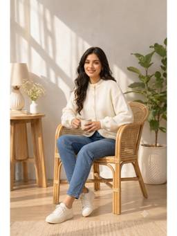 NOBARR - Women'S Off White Knitted Cardigan