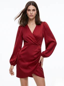 Outzidr - Red Wrap Dress