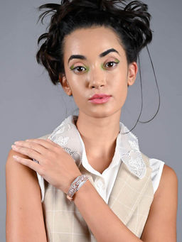 Odette - Women Elegance Studded Gold-Tone Bracelet