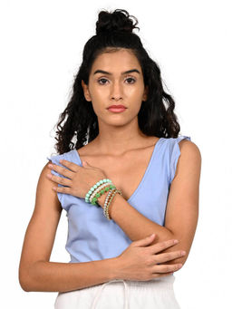 Odette - Gorgeous Multicoloured Five-Piece Bracelet For Women