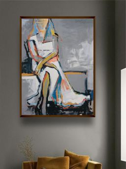 The Art House - Abstract Painting Multicolor (40X30 Inches)