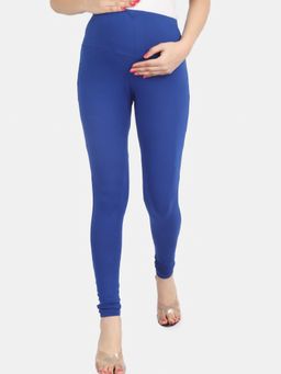 Angloindu - Blue Waist Maternity Leggings