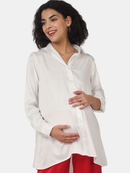 Angloindu - White Maternity Shirt