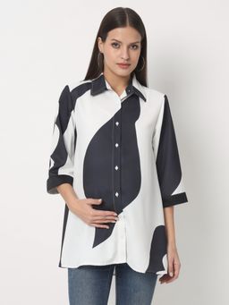 Angloindu - Colour Block Maternity Shirt