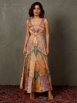 RI.Ritu Kumar - Mauve & Multi Petunia Dress