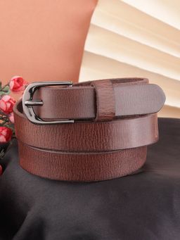 Aditi Wasan - Womens Genuine Leather Casual Belt - Brown