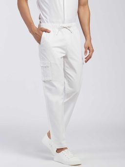 KINGDOM OF WHITE - Nomad Cotton White Cargo Pants