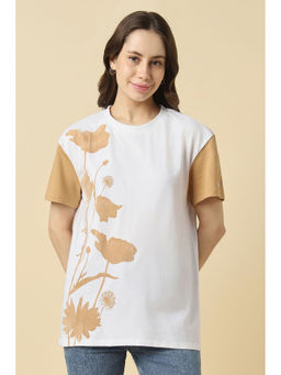 Allen Solly - Women White Print Casual T-shirt