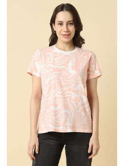 Allen Solly - Women Pink Print Casual T-shirt