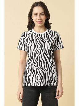 Allen Solly - Women Black Print Casual T-shirt