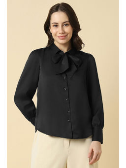 Allen Solly - Women Black Solid Long Sleeves Shirt