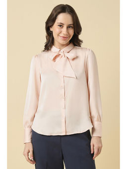 Allen Solly - Women Pink Solid Long Sleeves Shirt