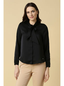 Allen Solly - Women Black Solid Long Sleeves Shirt