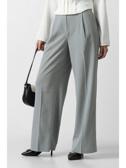 Van Heusen - Women Grey Stripe Formal Trouser