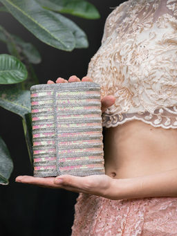 Odette - Pink Embellished Clutch