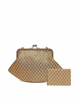 Tarini Nirula - Araa Gold Brocade Clutch (Set of 2)