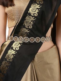 Karatcart - Handcrafted Gold Plated Floral Kundan-Studded Kamarbandh