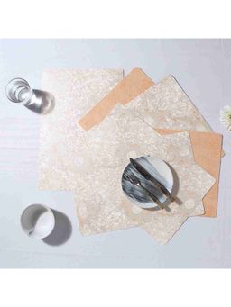 Wonderchef - Valentina Damask and Textured Pattern Reversible Placemat (Set of 6)