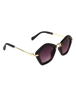 Spiky - Black Frame Grey Lense UV Protected Lens Rectangle Sunglasses