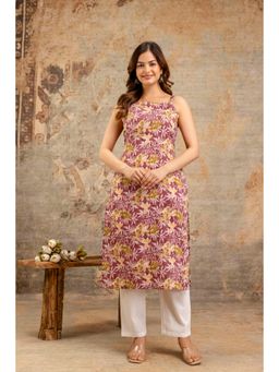 EthniFlair - Women Floral Printed Pure Cotton Kurta