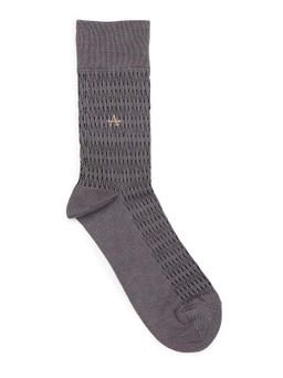 Arrow - Mens Embroidered Knit Mid Calf Length Socks
