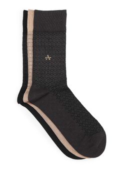 Arrow - Mens Printed Mid Calf Length Socks (Pack of 3)