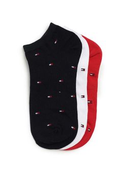 Tommy Hilfiger - Printed Multi-Color Cotton Socks (Pack of 3)
